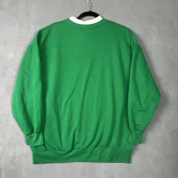 VTG Nutcracker Sweatshirt Sweater Sz XL Green Collared Knit Santa Claus 80s USA - Picture 6 of 8